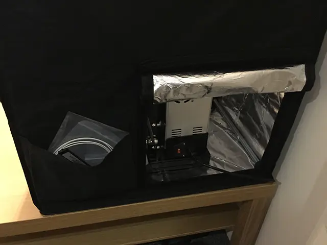 Ender 3D printer enclosure side view