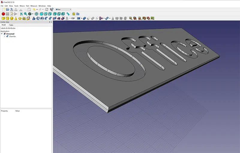 Embossing using FreeCAD software